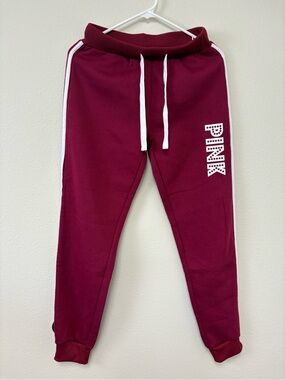 Danesi Womens Burgundy Jogger Pants Size M Drawstring Pockets Activewear